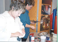 Adults working on the workshop