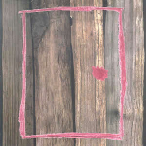 wooden door with everyday object behind