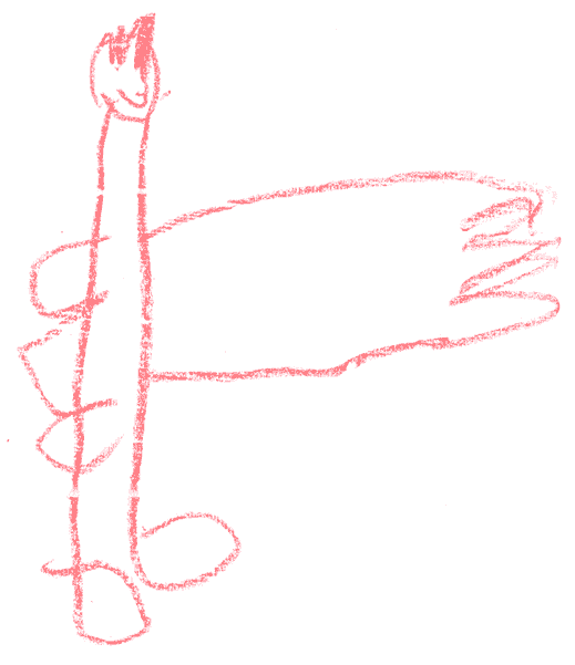 childs drawing of Sasha