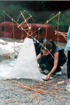 A child making a lantern