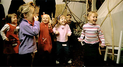 excited children